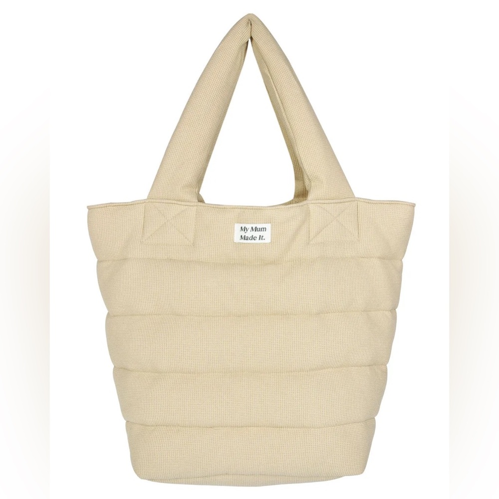 My mum made it waffle quilted tote bag